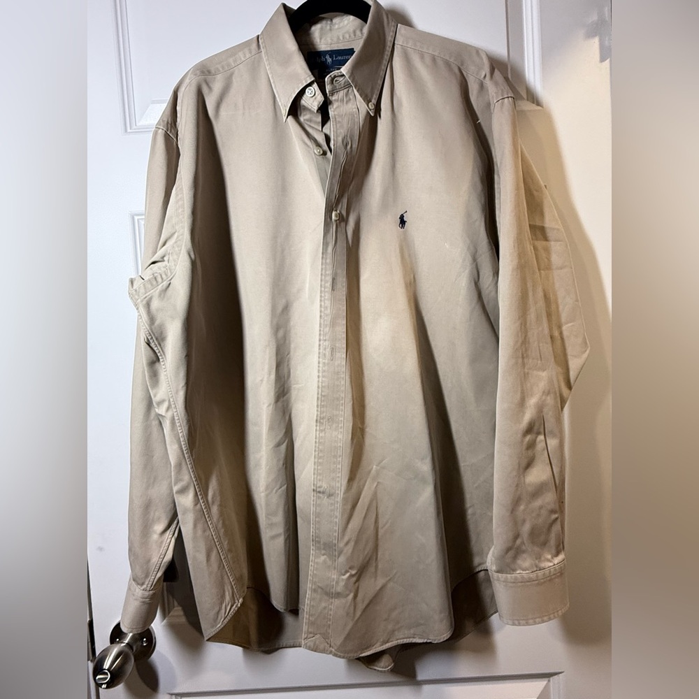 Ralph Lauren Tan Button-Up Shirt